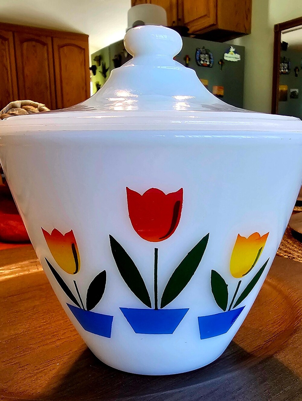 FIRE KING Tulip Grease Bowl, Vintage, Rare